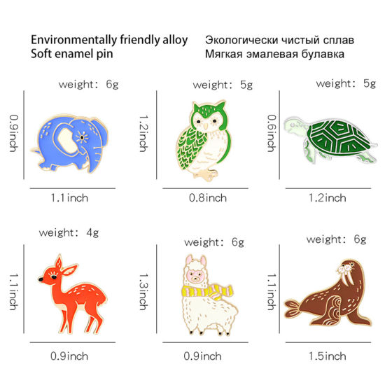 ブローチ 動物 エナメル 1 個 の画像
