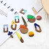 Picture of Resin & Natural Wood Effect Resin Charms At Random Color