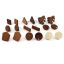 Natural Wood Ear Post Stud Earrings Findings W/ Loop