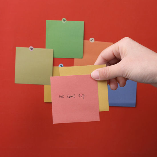 Picture of Non-sticky Message Note Paper Solid Color Stationery