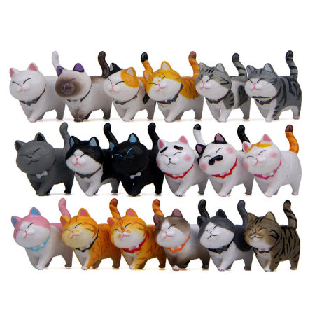 PVC Cute Cat Ornaments Home Landscape Miniature Decoration