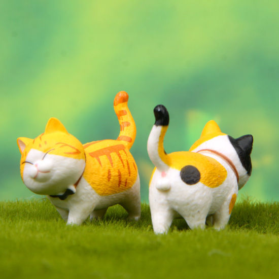 Picture of PVC Cute Cat Ornaments Home Landscape Miniature Decoration