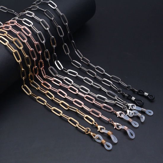 Picture of Acrylic Link Cable Chain Findings Eyeglasses Chain Holder Paper Clip 75cm(29 4/8") long, 1 Piece