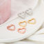 Picture of Brass Hoop Earrings Heart 14mm, 1 Pair