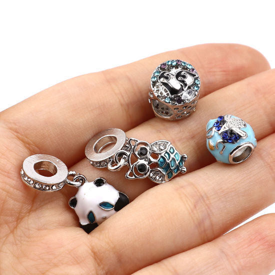 Picture of Zinc Based Alloy Large Hole Charm Dangle Beads