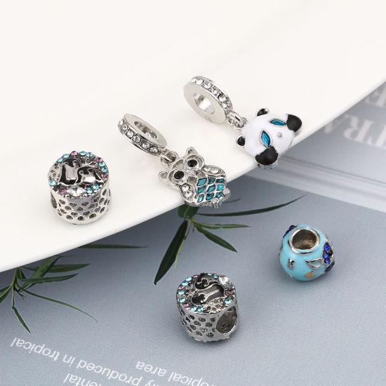 Picture of Zinc Based Alloy Large Hole Charm Dangle Beads