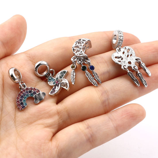 Picture of Zinc Based Alloy Large Hole Charm Dangle Beads