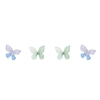 Picture of Sterling Silver & Resin Ear Post Stud Earrings Multicolor Butterfly Animal 10mm x 5mm, 1 Pair