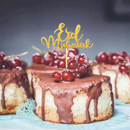 Bild von Eid Mubarak Paper Cake Picks Dekoration für das Ramadan Festival Eid Al-Fitr