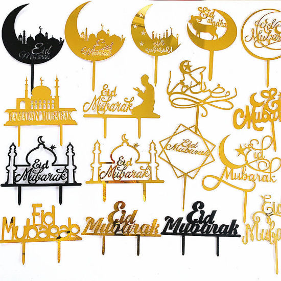 Bild von Acryl Eid Mubarak Kuchen Picks Dekoration für Ramadan Festival Eid Al-Fitr