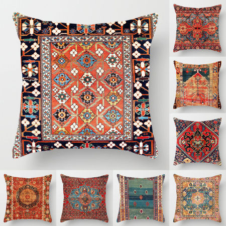 Flax Persian Turkish Style Printed Pillowcase Home Textile
