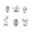 Image de Perles en Alliage de Zinc Argent Vieilli 10 Pcs
