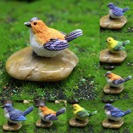 Resin Simulation Bird Micro Landscape Miniature Decoration