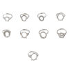Imagen de Latón Blanco Abierto Ajustable Anillos Base Camafeo 1 Unidad