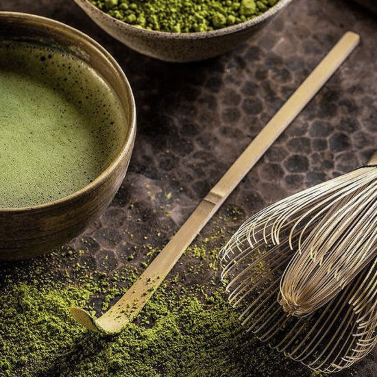 Image de Outils de cérémonie de thé de cuillère de poudre de thé japonais en bambou de Matcha