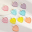 Image de Boucles d'Oreilles en Plastique Multicolore Cœur 1 Paire