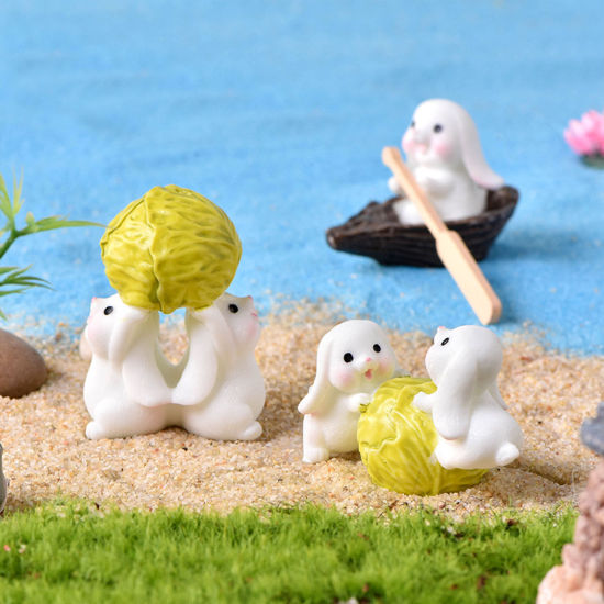 Изображение Rabbit Animal Resin Micro Landscape Miniature Decoration