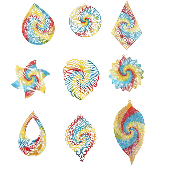 Picture of Iron Based Alloy Filigree Stamping Pendants