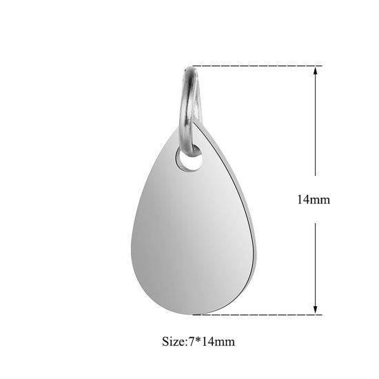 Image de Pendentifs en Acier Inoxydable Goutte d'Eau 1 Pièce