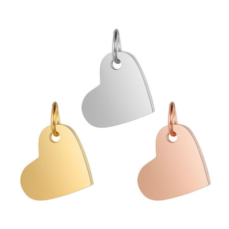 Stainless Steel Charms Heart