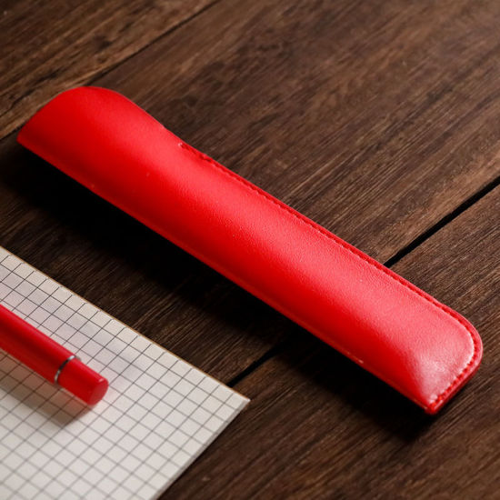 Bild von Tragbarer Stifthüllen-Hülsenhalter aus PU-Leder für Taschenbüro-Schreibwaren