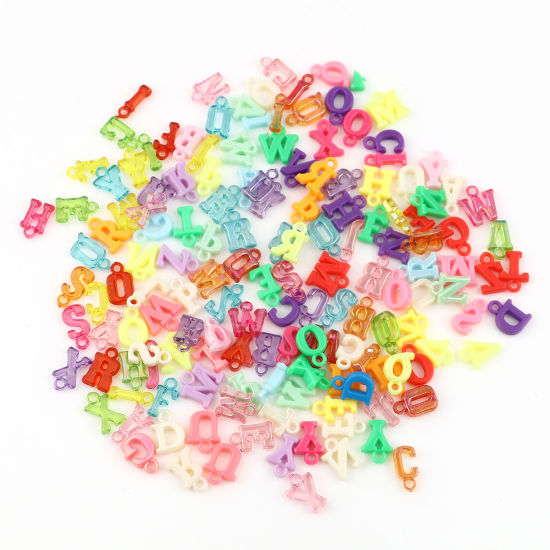 Picture of Plastic Charms Capital Alphabet/ Letter At Random Color