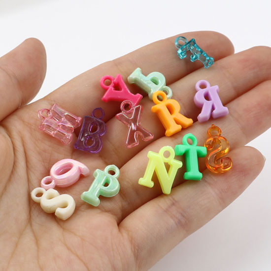 Picture of Plastic Charms Capital Alphabet/ Letter At Random Color