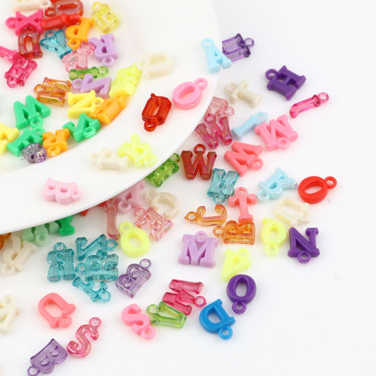 Picture of Plastic Charms Capital Alphabet/ Letter At Random Color