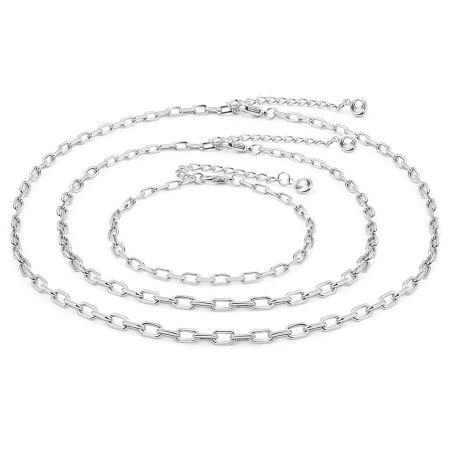 Colliers en Cuivre & Zirconia Cubique Plaqué Platine à Zirconia Cubique Clair 1 Pièce