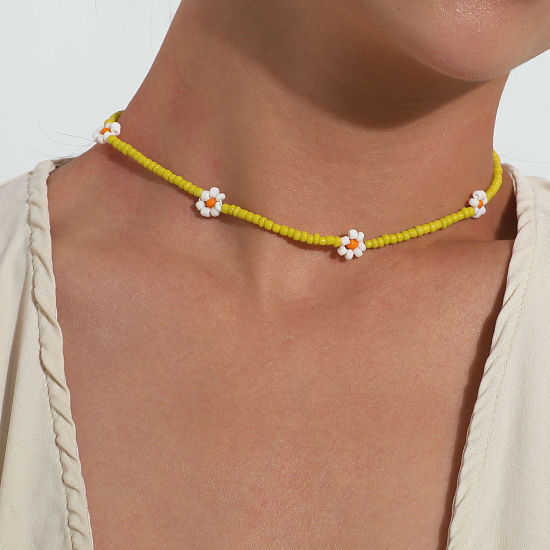 Изображение Стеклянные Ожерелье из бисера Цветок 1 ШТ