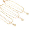 Imagen de Collares Oro Real Chapado Corazón Mayúscula Letra Claro Circón Artificial 1 Juego