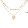 Imagen de Collares Oro Real Chapado Corazón Mayúscula Letra Claro Circón Artificial 1 Juego