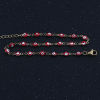 Picture of 1 Piece Vacuum Plating Stainless Steel Religious Anklet Enamel Round Evil Eye