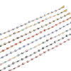Picture of 1 Piece Vacuum Plating Stainless Steel Religious Anklet Enamel Round Evil Eye