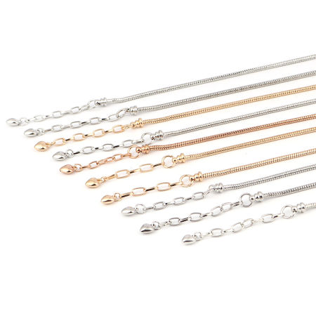 Медь В Стиле Пандора Браслеты Разноцветный Сердце Может быть откручен 1 ШТ