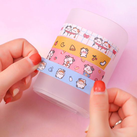 Picture of Cute Cow Japanese Paper Adhesive Washi Tape DIY Scrapbook Decoration