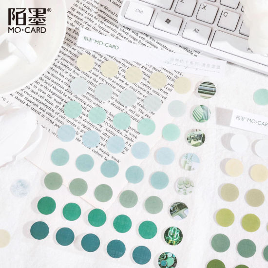 Picture of Art Paper & Wove Paper Gradient Color Dot Sticker Mark DIY Scrapbook Decoration