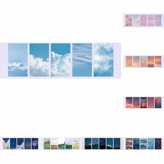 Picture of Sky Landscape DIY Scrapbook Material Paper Vertical Type Memo Notepads