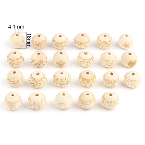 Picture of Wood Spacer Beads Round