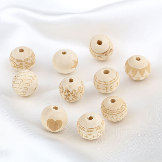 Picture of Wood Spacer Beads Round