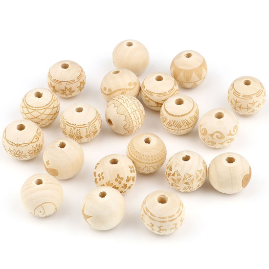 Picture of Wood Spacer Beads Round