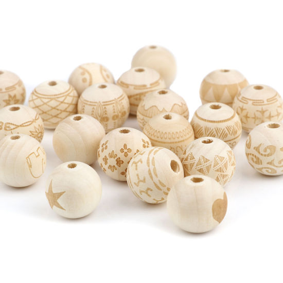 Picture of Wood Spacer Beads Round