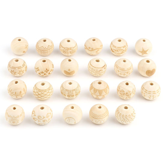 Picture of Wood Spacer Beads Round