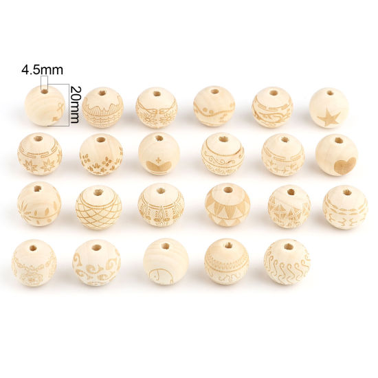 Picture of Wood Spacer Beads Round