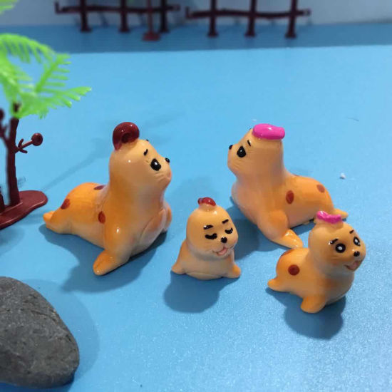 Imagen de Sea Lion Family Resin Micro Landscape Miniature Decoration
