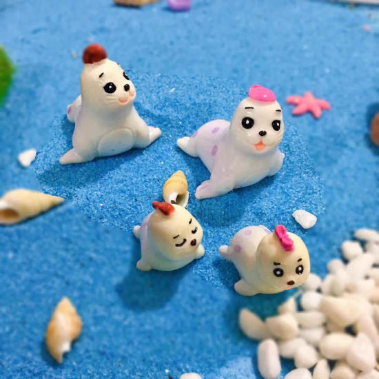 Imagen de Sea Lion Family Resin Micro Landscape Miniature Decoration