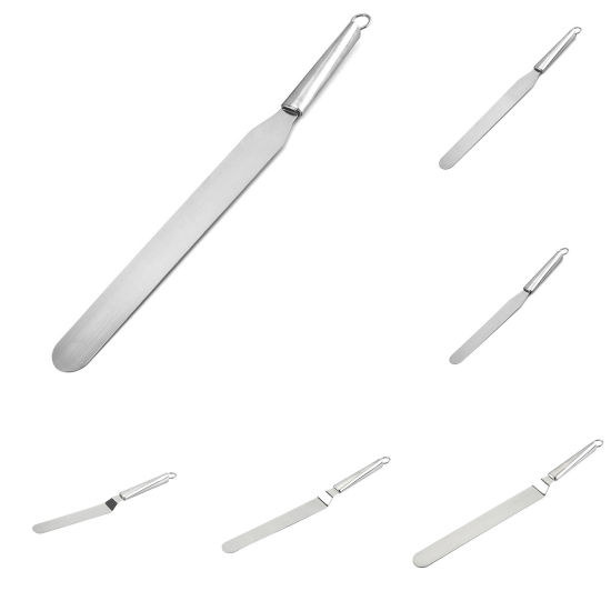 Picture of Curved Spatulas Stainless Steel Butter Knife Cake Cream Spreader Fondant Pastry Tool