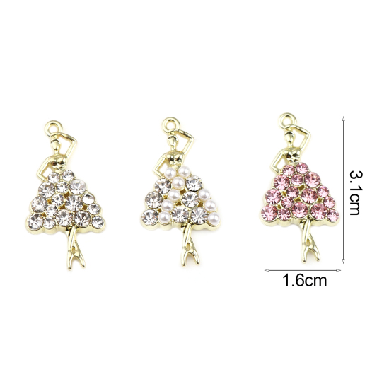 Immagine di Lega di Zinco Ciondoli Ragazza ballante 5 Pz