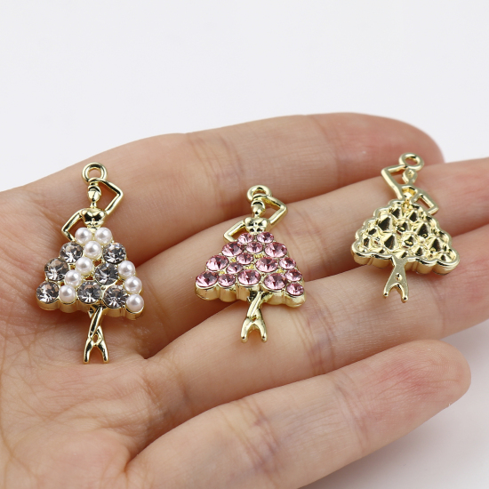 Immagine di Lega di Zinco Ciondoli Ragazza ballante 5 Pz