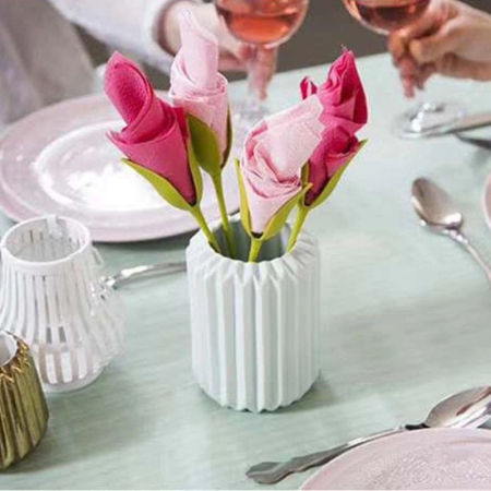 PP Flower Napkin Holders For Dinner Wedding Hotel Table Arrangements Decoration